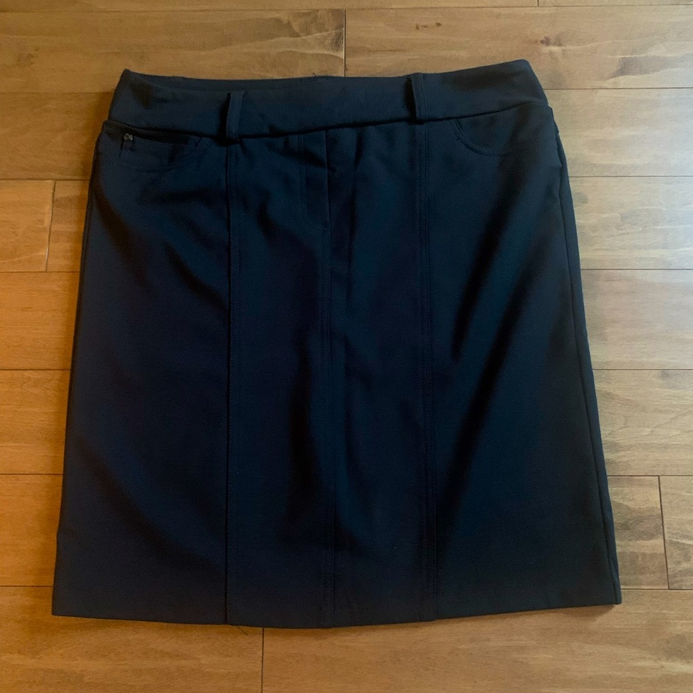 Black Pull Up Pencil Skirt